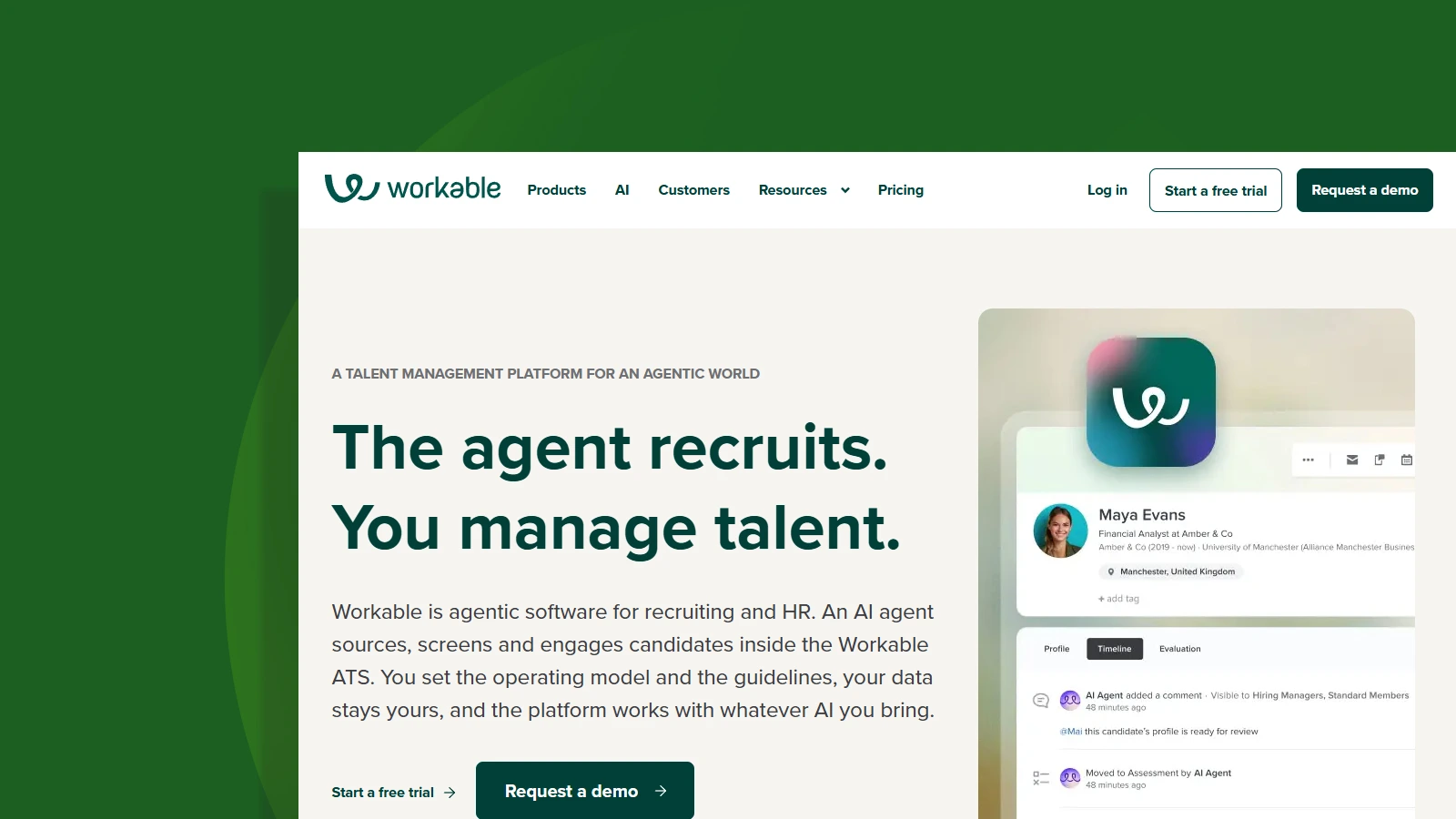 Dashboard of Workable