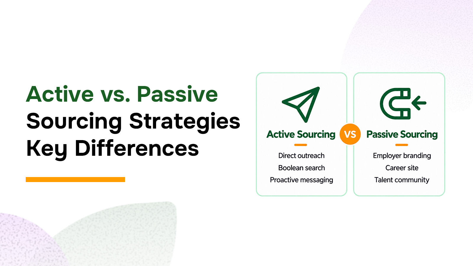 Difference between active and passive candidate sourcing